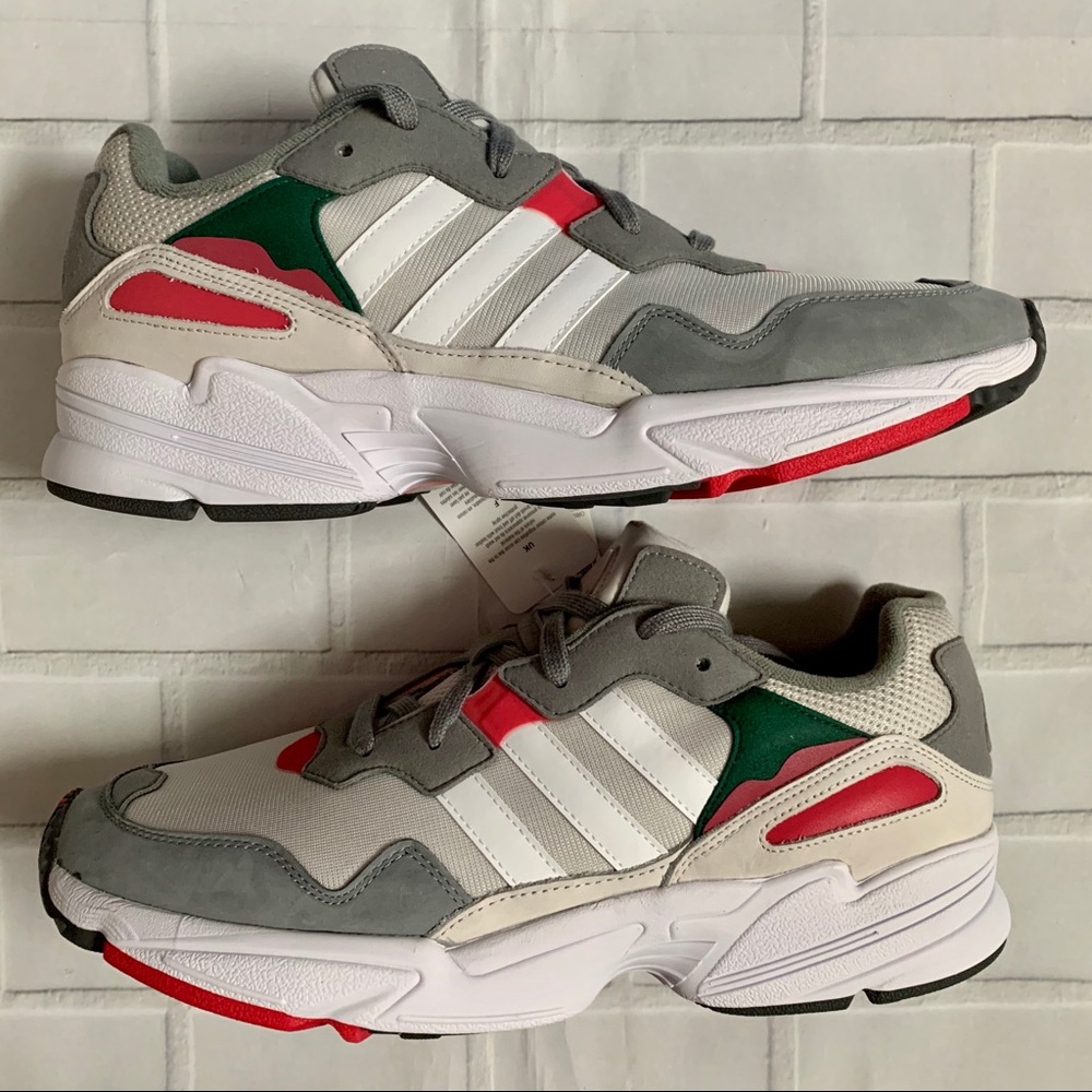 New Men’s Adidas Yung 96 US 12 Sneakers Grey Green - Picture 2 of 7